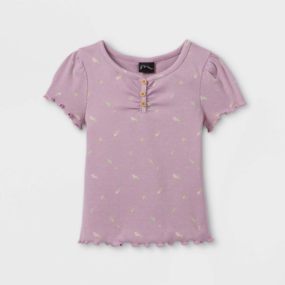 Toddler Girls' Rib Henley Short Sleeve T-Shirt - art class™ | Target