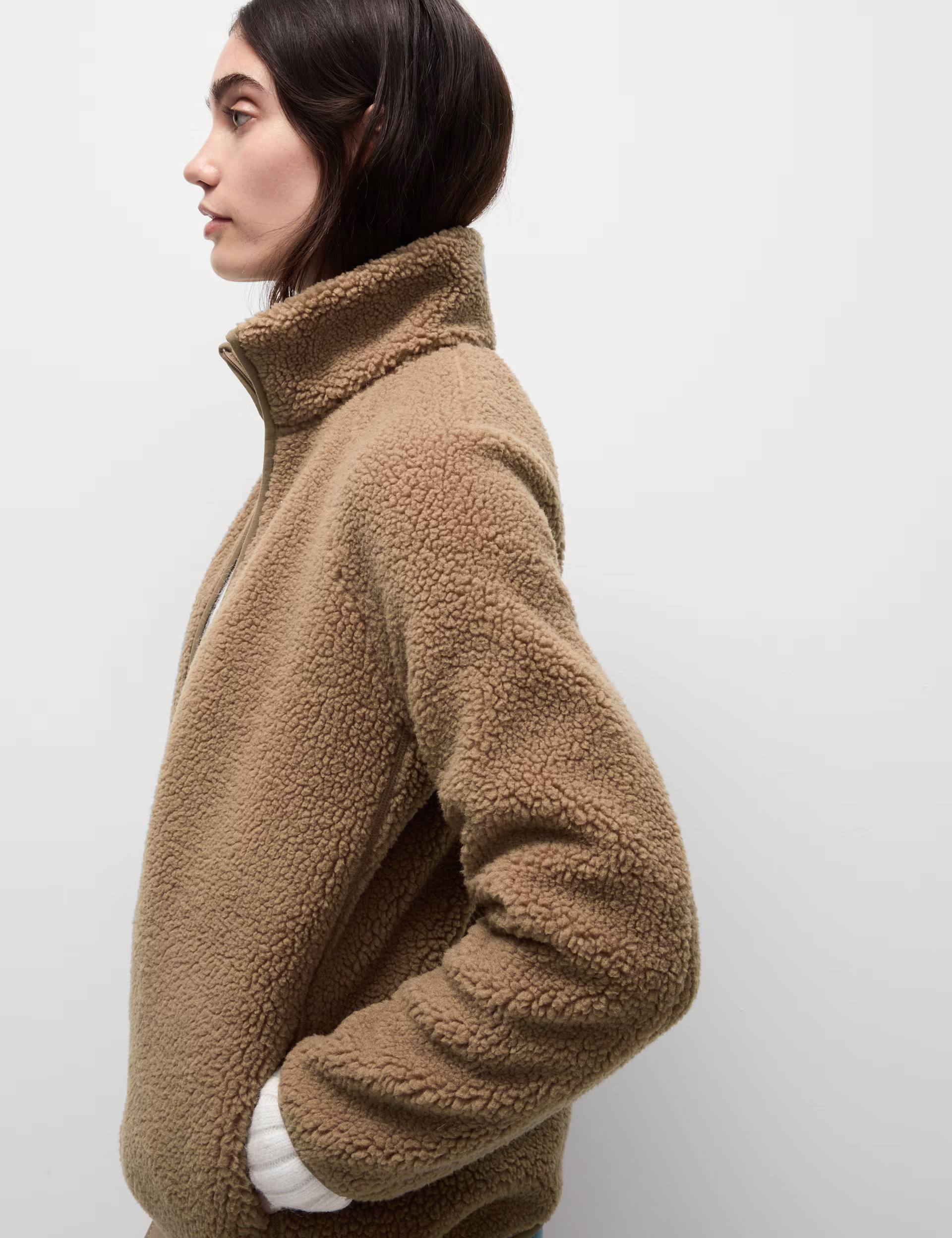 Borg Lightweight Funnel Neck Jacket | Marks & Spencer (UK)