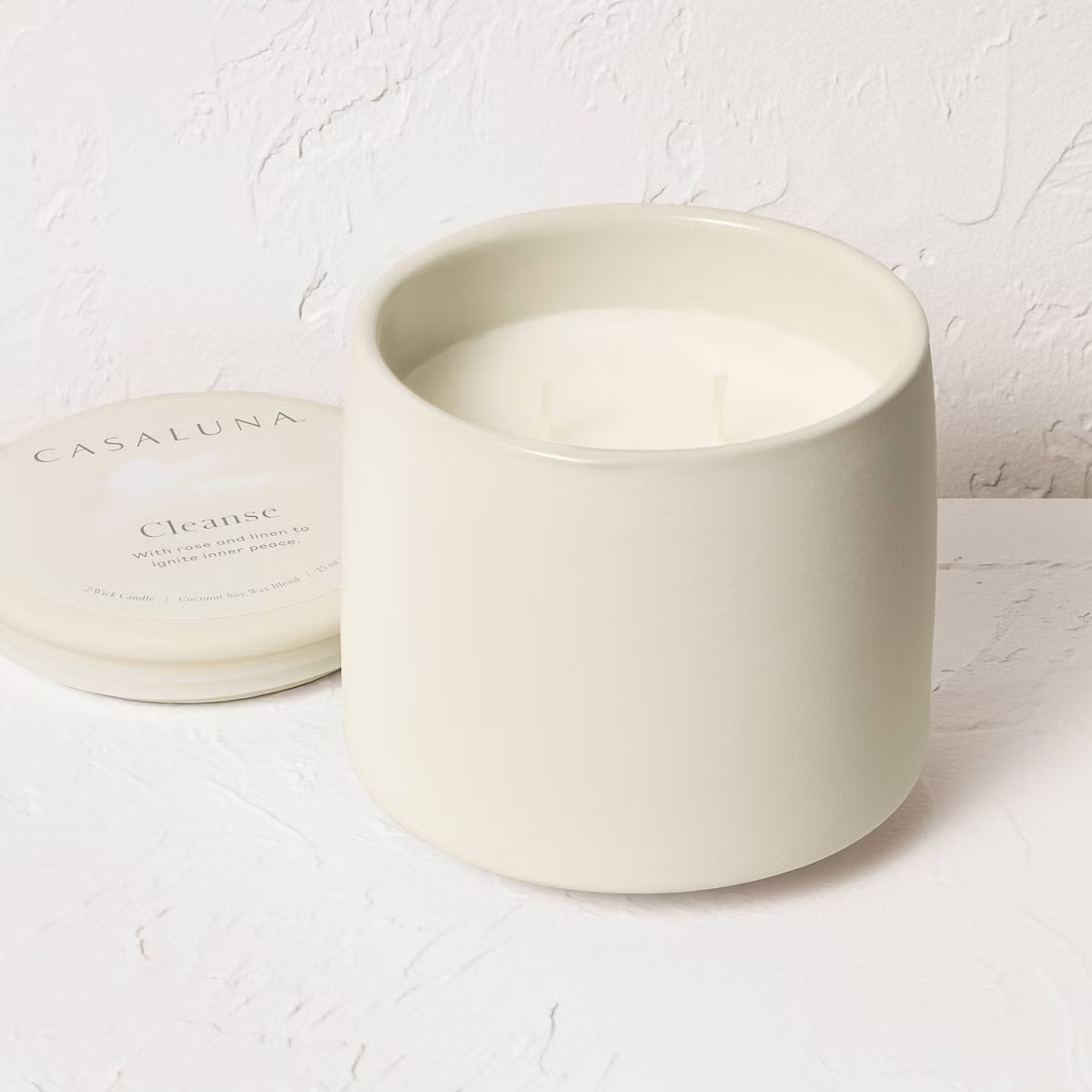 2 Wick Lidded Cleanse Jar Candle 15oz - Casaluna™ | Target