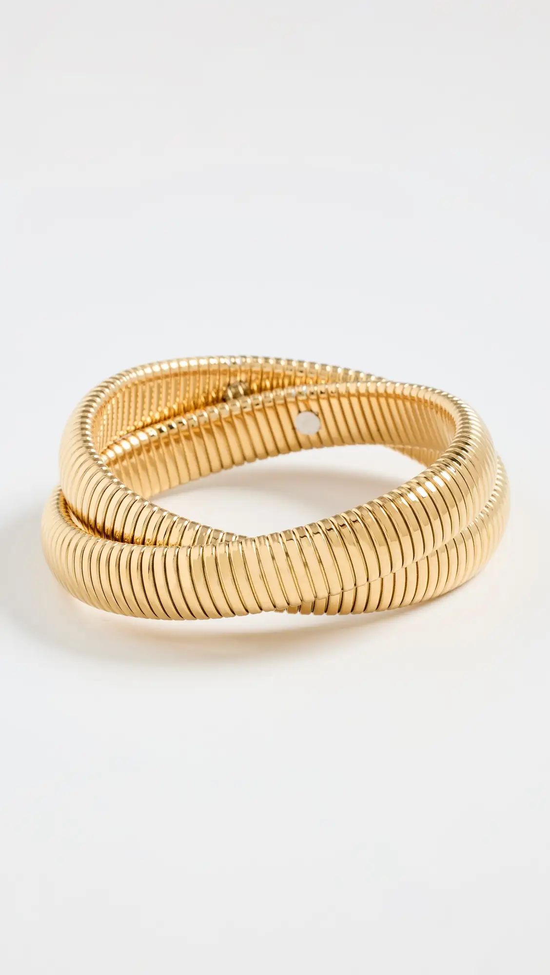 By Adina Eden Chunky Double Intertwined Snake Bracelet | Shopbop | Shopbop