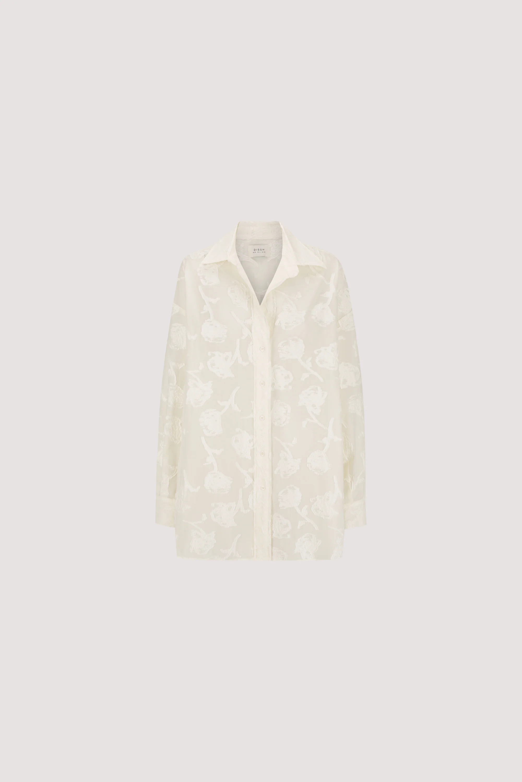 AZALEA OFF WHITE JACQUARD SHIRT | DISSH