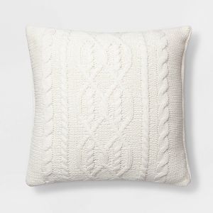 Oversized Cable Knit Throw Pillow  | Target