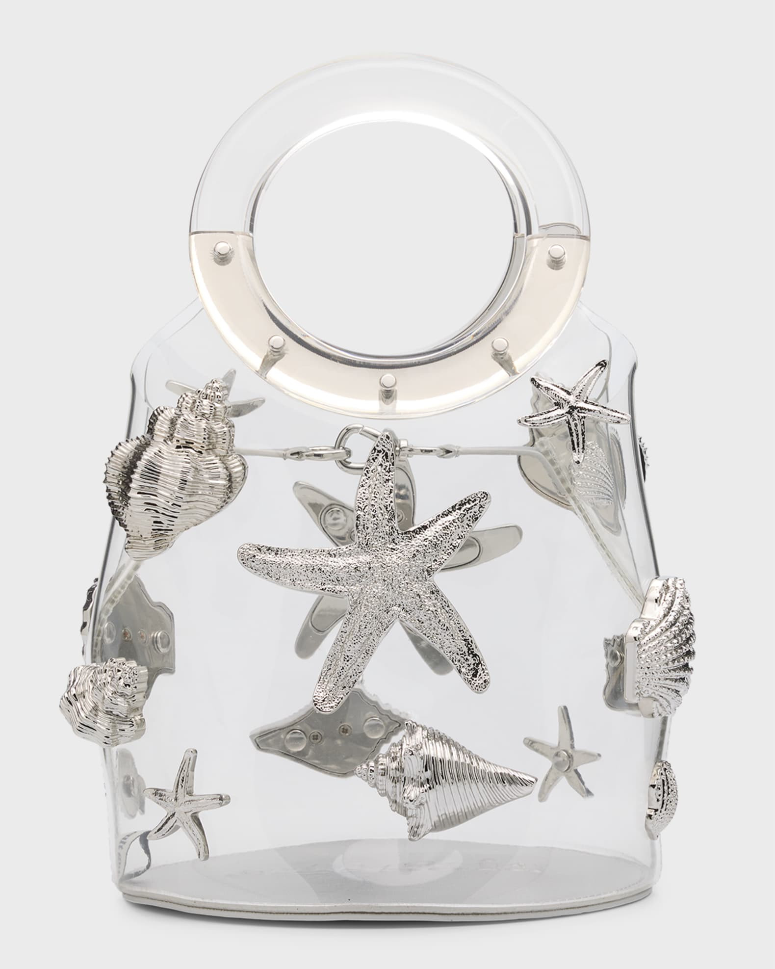 Taryn Marine Life Clear Top-Handle Bag | Neiman Marcus