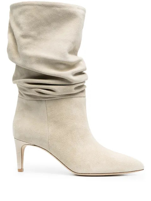 Paris Texas Velour Slouchy Boots - Farfetch | Farfetch Global