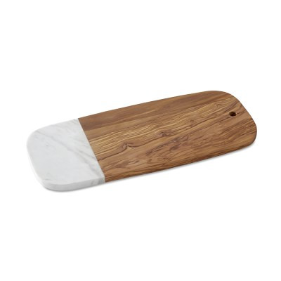 Olivewood & White Marble Rectangular Board | Williams-Sonoma