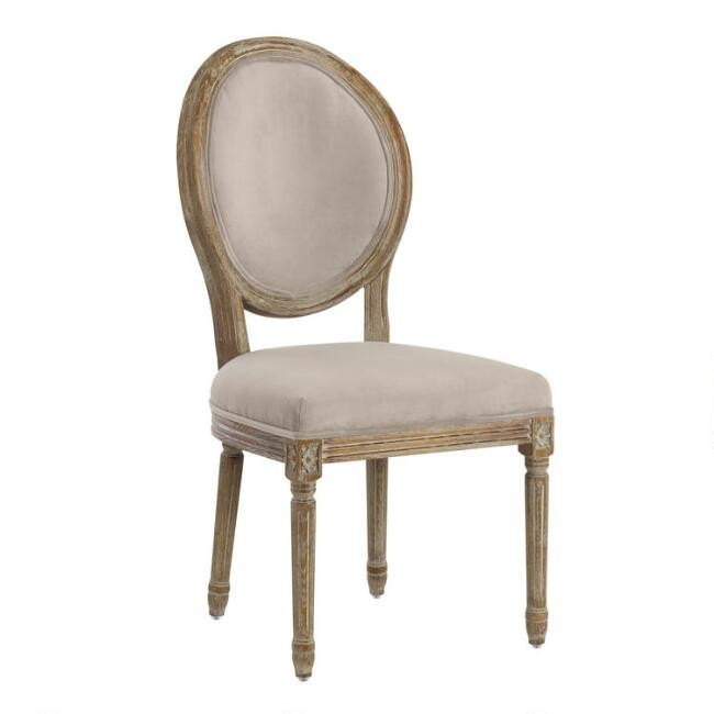 Round Back Paige Upholstered Dining Chair Set of 2 | World Market