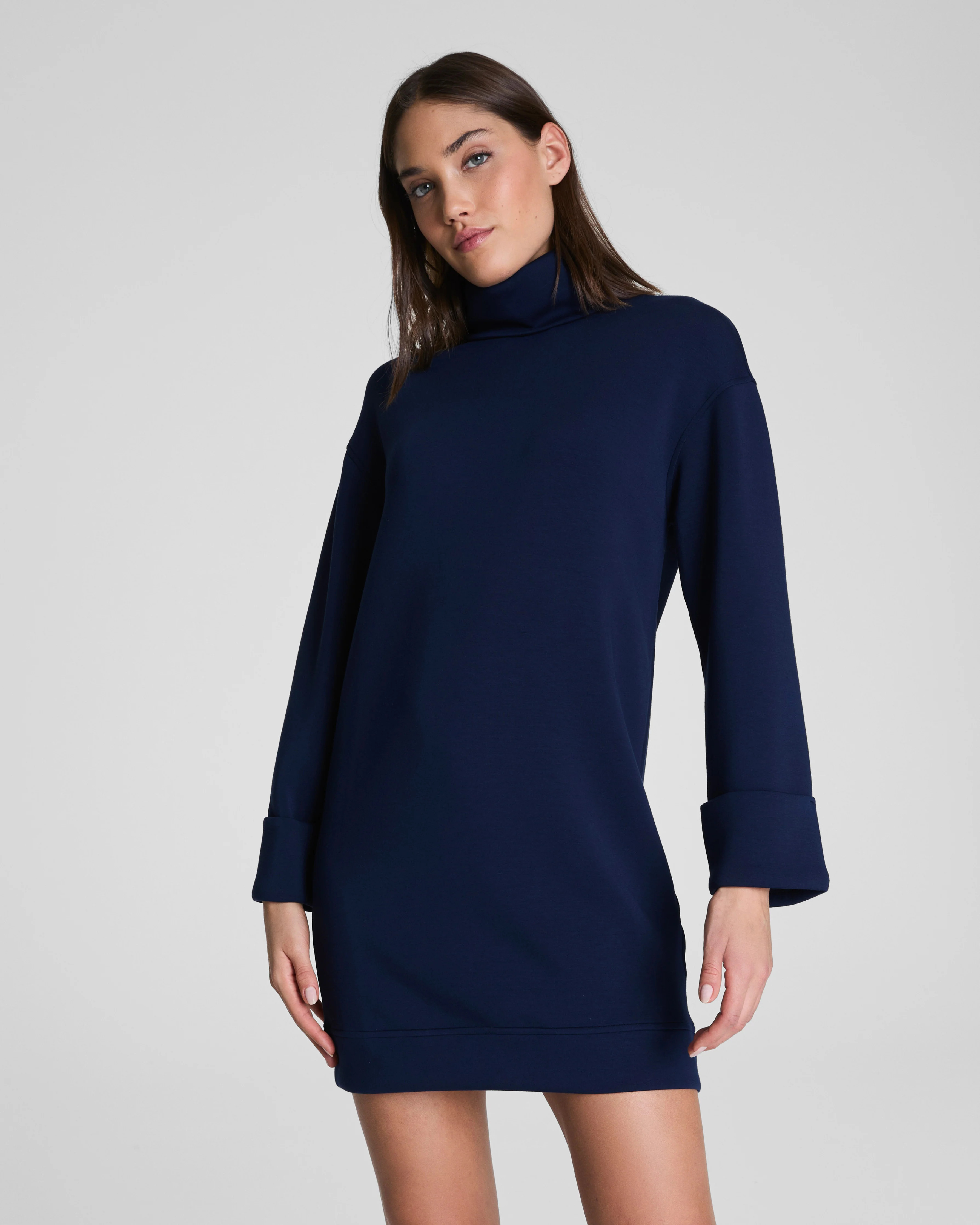 Spanx Women's SPANX AirEssentials Turtleneck Dress in Timeless Navy | Spanx
