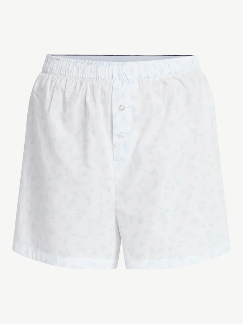 No Boundaries Sleepwear Cotton Boxer Shorts, 3'' Inseam, Women's XS-XXL | Walmart (US)