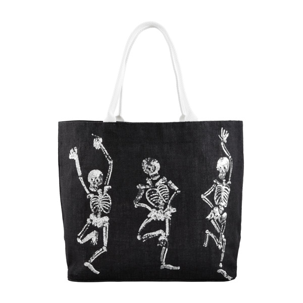 Skeleton Sparkle Tote | Mud Pie