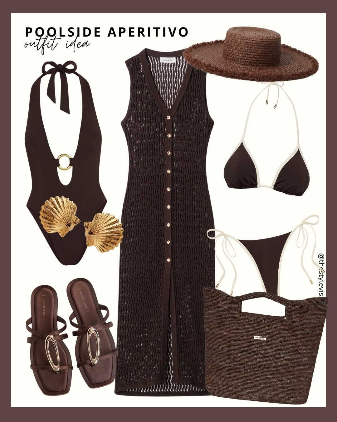 Poolside but make it luxe 🍹🌴 From the crochet cover-up to the chocolate swim & statement straw hat — this look is your villa vacation dream come true.

Like this post to save it to your favourite folder and come back later to shop 🛍️

summer swimwear, poolside outfit, vacation style, resort wear, beachwear, crochet dress, brown swimsuit, straw hat, woven bag, holiday outfit, pool day, chic coverup, swim style, beach chic, European summer, seaside style, new arrivals, summer outfit inspo, chic vacation, warm weather style ☀️

#LTKSeasonal #LTKStyleTip #LTKSwim