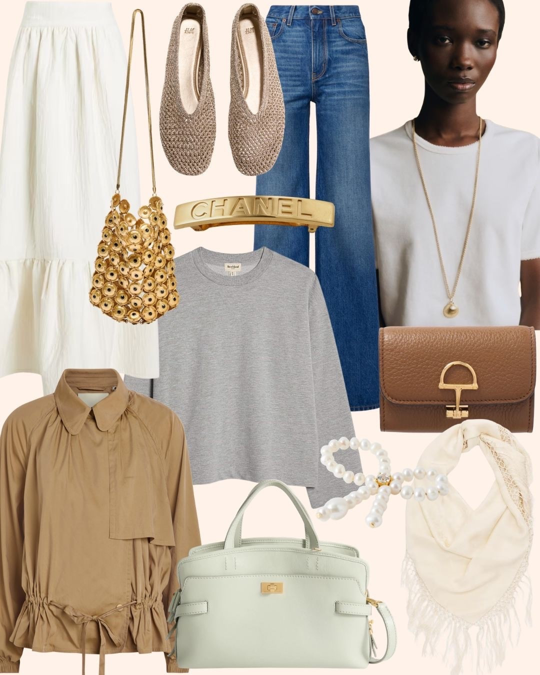 This week’s Douceur Loves ❤️ Find the full edit on douceur.uk 

Spring Style,
Spring Fashion,
High Rise Jeans,
White Maxi Skirt,
Holiday Outfits,
Braided Ballet Flats,
Brown Cardholder,
Silk Scarf,
Pendant Necklace,
Pearl Ring,
Bucket Bag,
Gold Bag, 
Hair Slide Pin,
Grey Sweatshirt,
Short Trench Jacket, 
White Crossbody Bag

#LTKeurope #LTKuk #LTKspring