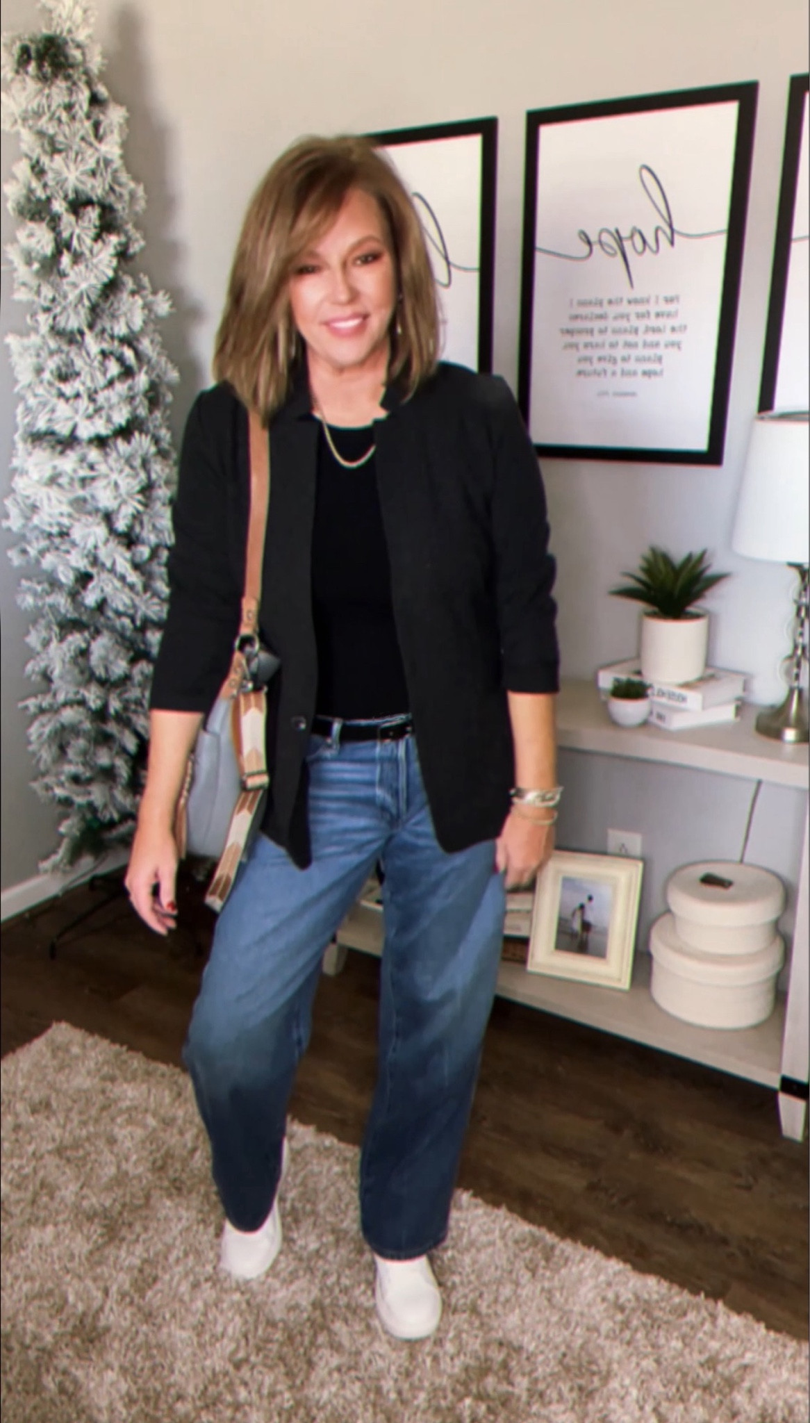 The SAK Ashland Bucket tote on sale, norm $239, now $119!! Wide leg slim jeans by Crown and Ivy on sale for $25, notched collar blazer on sale at Old Navy 

Casual chic outfits, jeans, sneakers, sale, holiday casual outfit, weekend outfit, bodysuit, blazer, handbag, gifts for her, gift guide, Christmas, holidayy

#LTKitbag #LTKsalealert #LTKstyletip