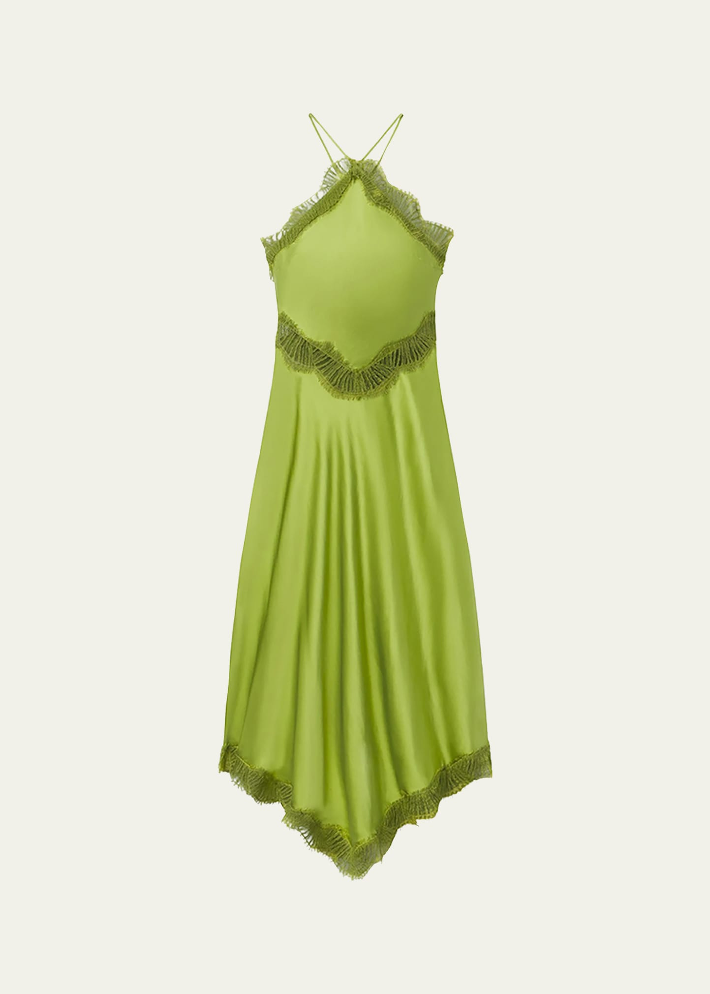 A.L.C. Lucia Satin & Lace Midi Dress | Bergdorf Goodman