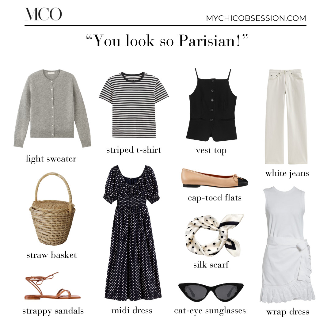 "You look so Parisian!" Get the French look with classic staples like a striped t-shirt, cardigan, a vest top, cap-toed flats, and midi dresses. 

 #LTKSeasonal #LTKStyleTip #LTKShoeCrush