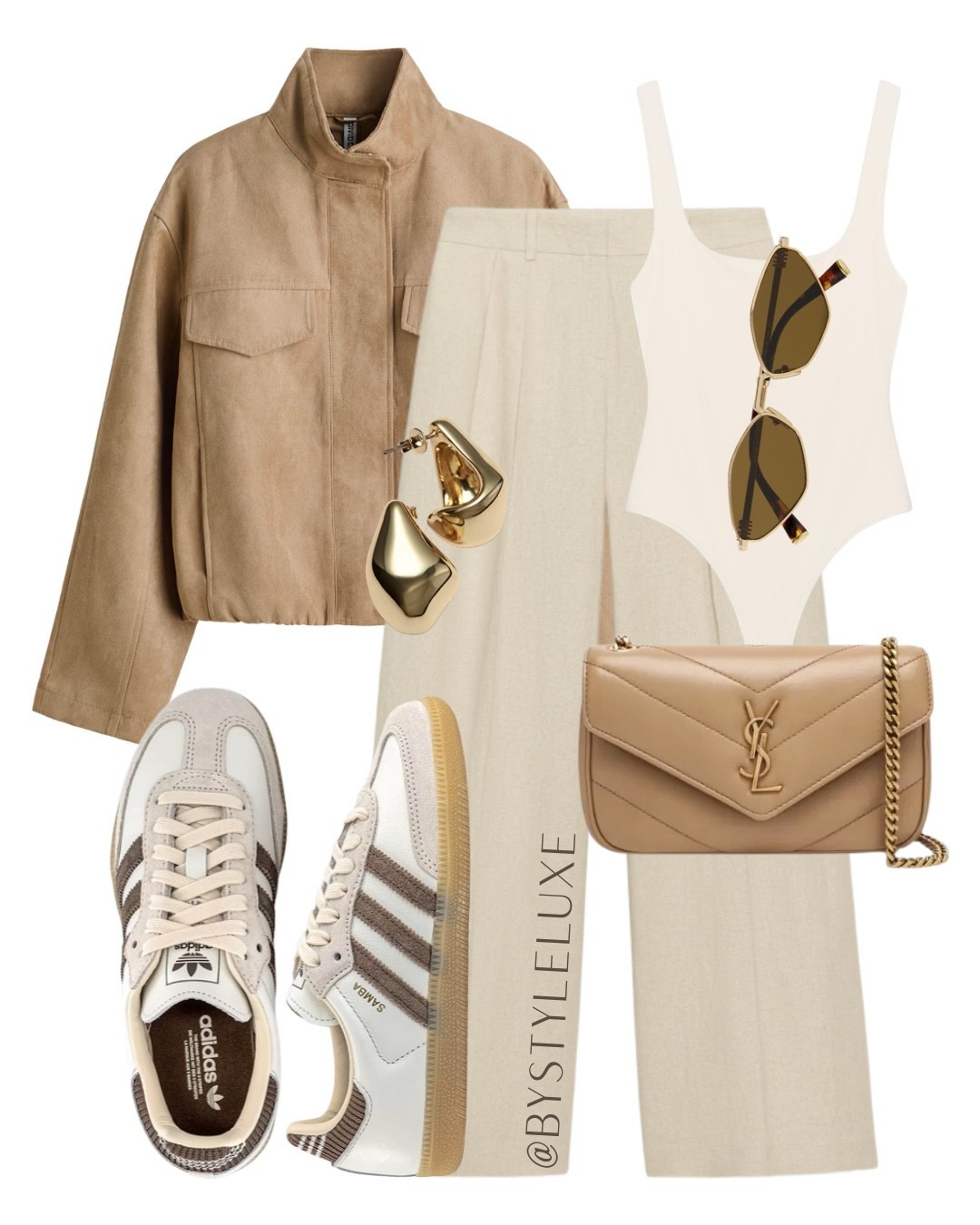 BEIGE - A spring neutral beige outfit with comfy @adidas Sambas 

#trainers #jacket #springoutfit

#LTKspring #LTKsummer #LTKshoes