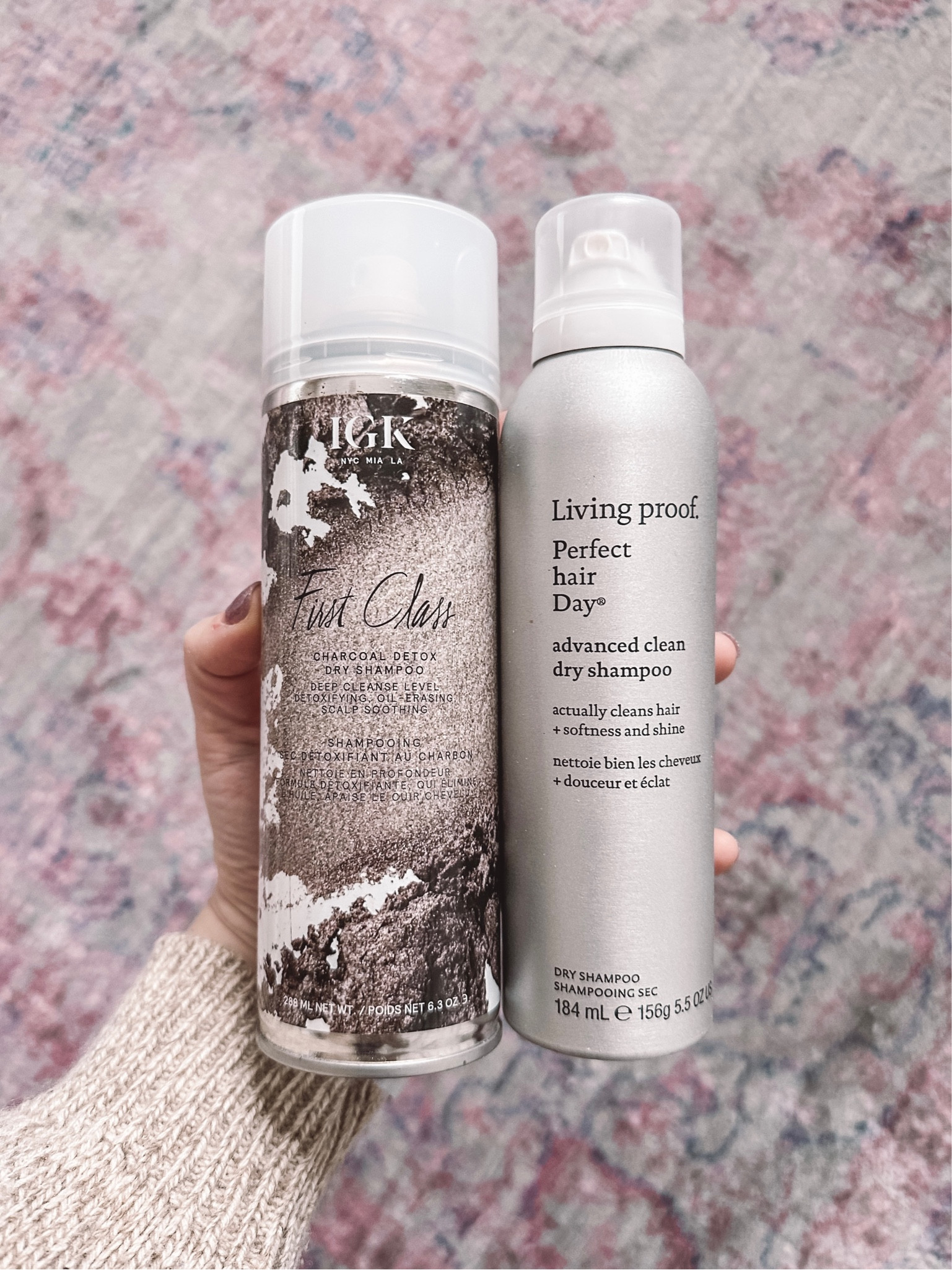 my current dry shampoos! i personally find that the igk smells better and is more effective, however the living proof advanced formula is much lighter and airy. with that being said, i felt like i needed to use more of the living proof and i was not a fan of the floral scent! i also found the best results are when you apply at night before bed; use a rat tail comb to separate your hair in sections, apply dry shampoo and brush out in the morning!

#LTKhome #LTKbeauty #LTKstyletip