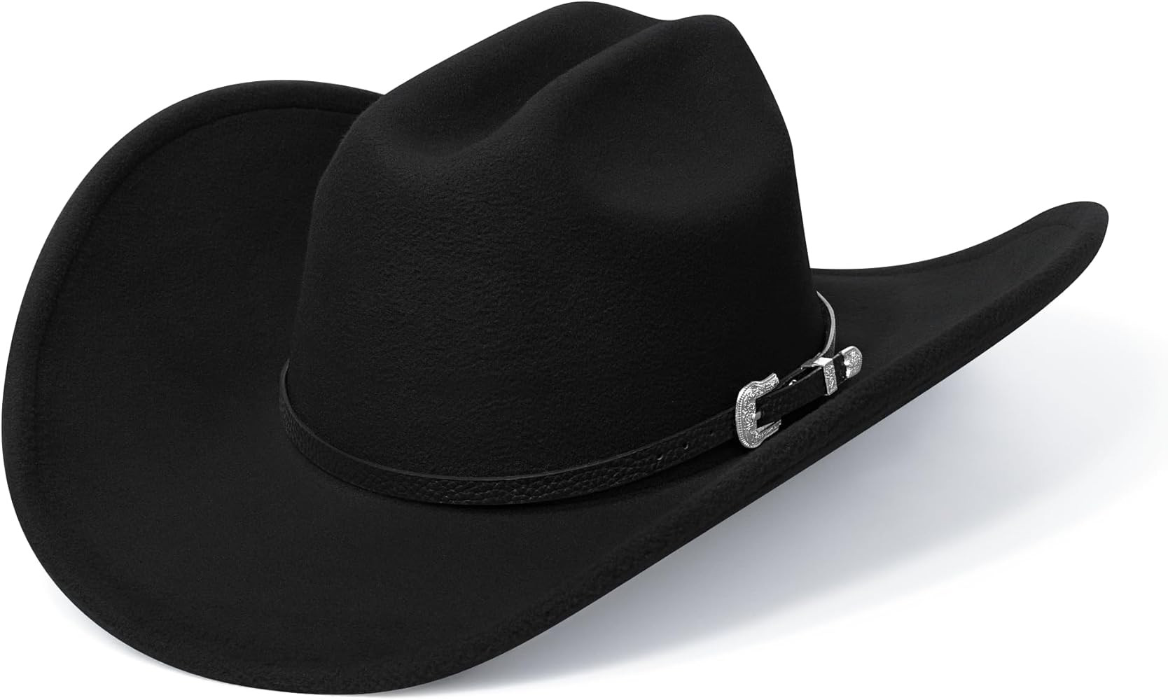 SAJUZEN Cowboy Hats for Women and Men with Wide Brim Felt Western Hats for Cowgirls and Cowboys | Amazon (US)