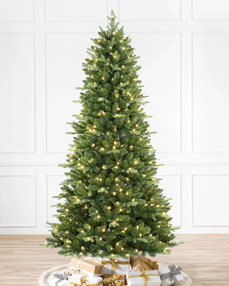 Martha Stewart Acadia Spruce Green Tree with 400 LED Lights, 7.5 Feet Tall | Amazon (US)