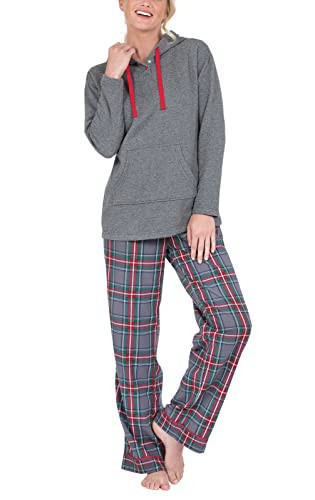PajamaGram Petite Pajamas for Women - Flannel PJs Women Petite, Gray, M, 8-10 | Amazon (US)