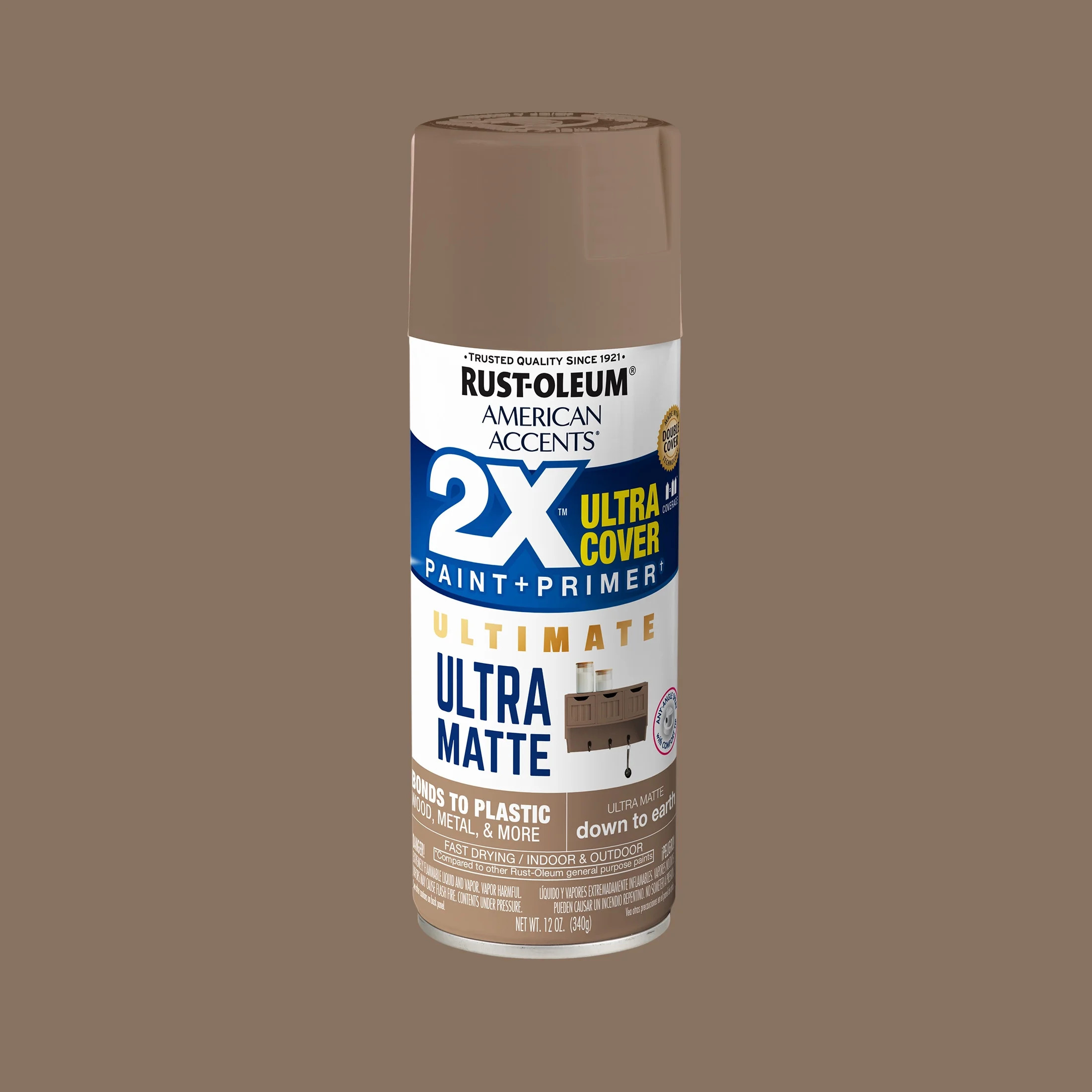 Down To Earth, Rust-Oleum American Accents 2X Ultra Matte Spray Paint-371770, 12 oz | Walmart (US)