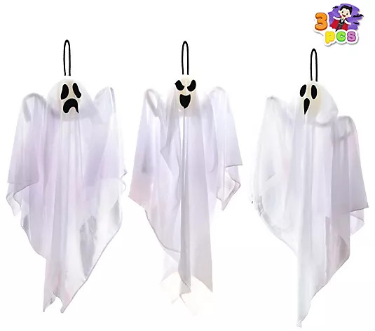 Joyfy 3x27.5" Halloween Hanging Ghosts Decor | QVC