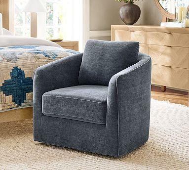 Remmy Swivel Chair | Pottery Barn (US)
