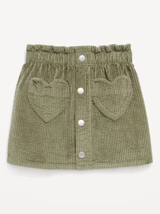 Heart-Pocket Button-Front Skirt for Toddler Girls | Old Navy (US)