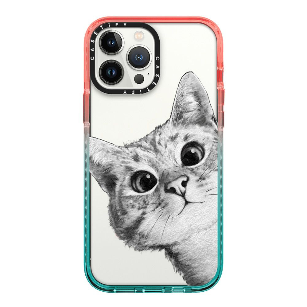 peekaboo cat on rose gold | Casetify