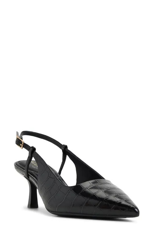 ALDO Adan Pointed Toe Slingback Pump in Black at Nordstrom, Size 8.5 | Nordstrom