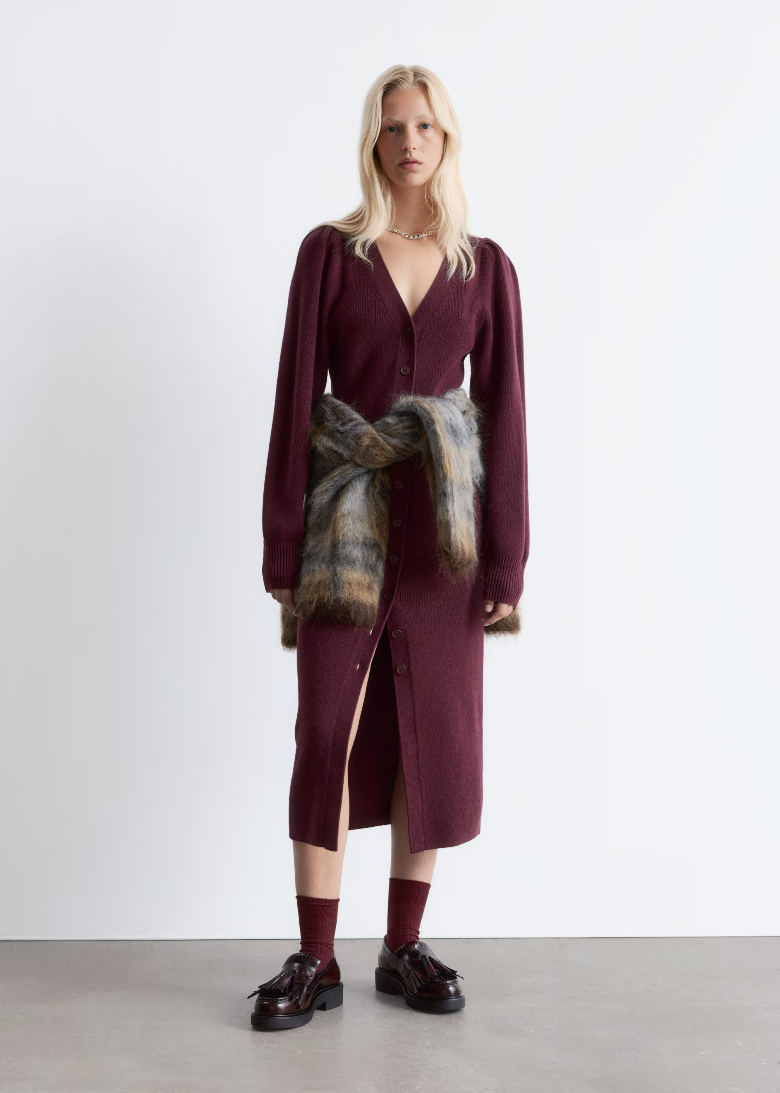 Puff-Sleeve Wool Maxi Dress | & Other Stories - US