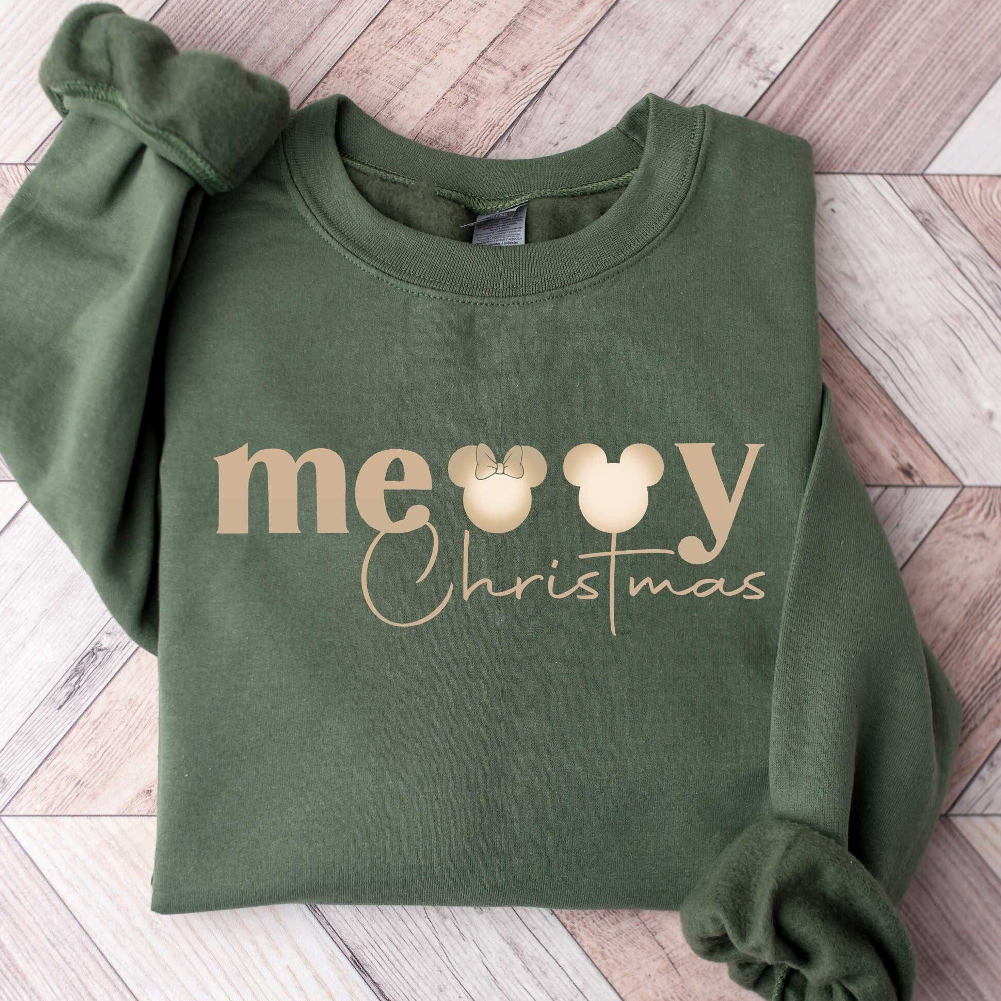 Merry Christmas Sweatshirt, Disney Christmas Sweatshirt, Mickey and Minnie Merry Christmas Sweats... | Walmart (US)