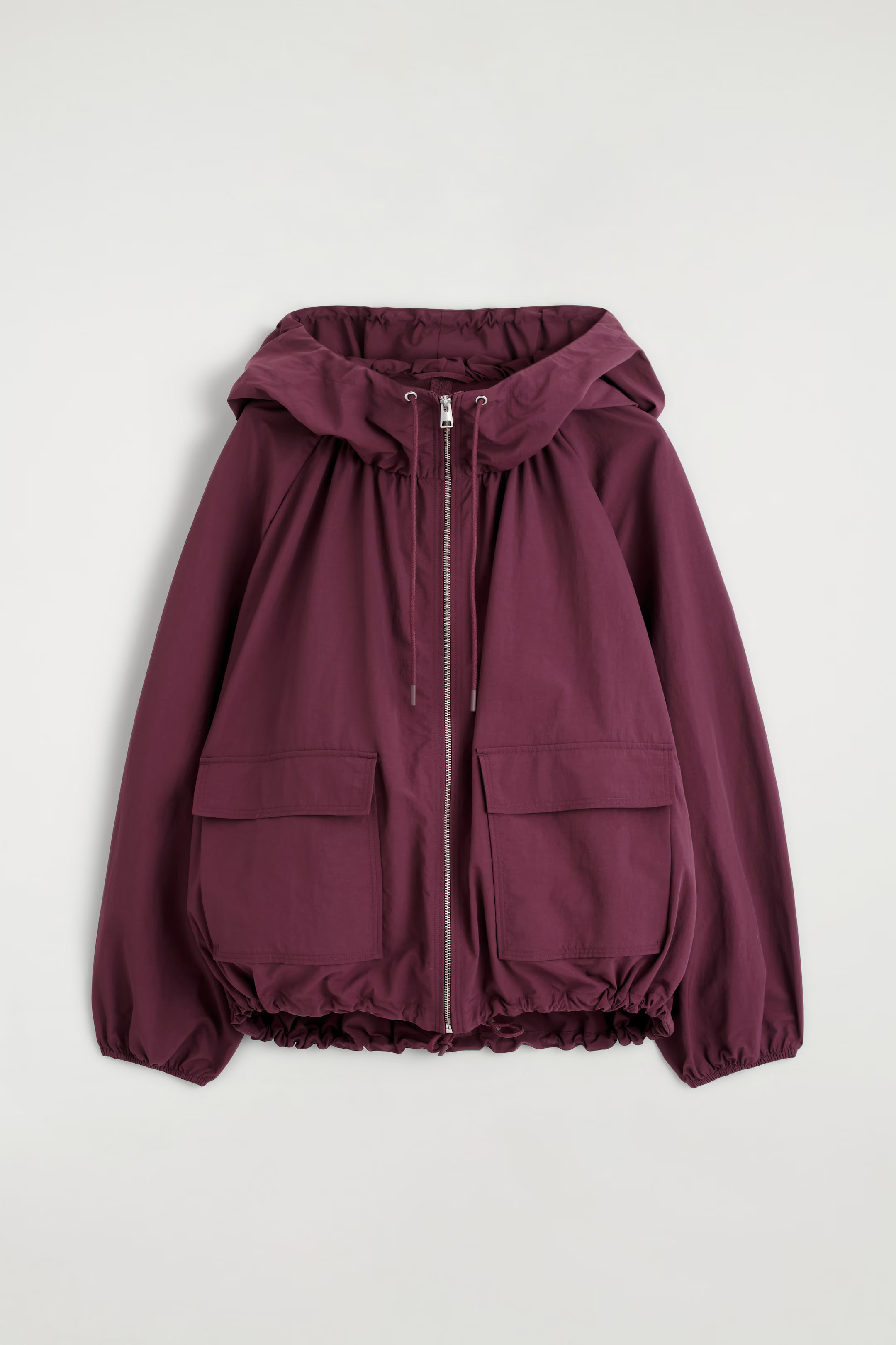 TECHNICAL HOODED PARKA JACKET - DARK RED | COS GB | COS UK