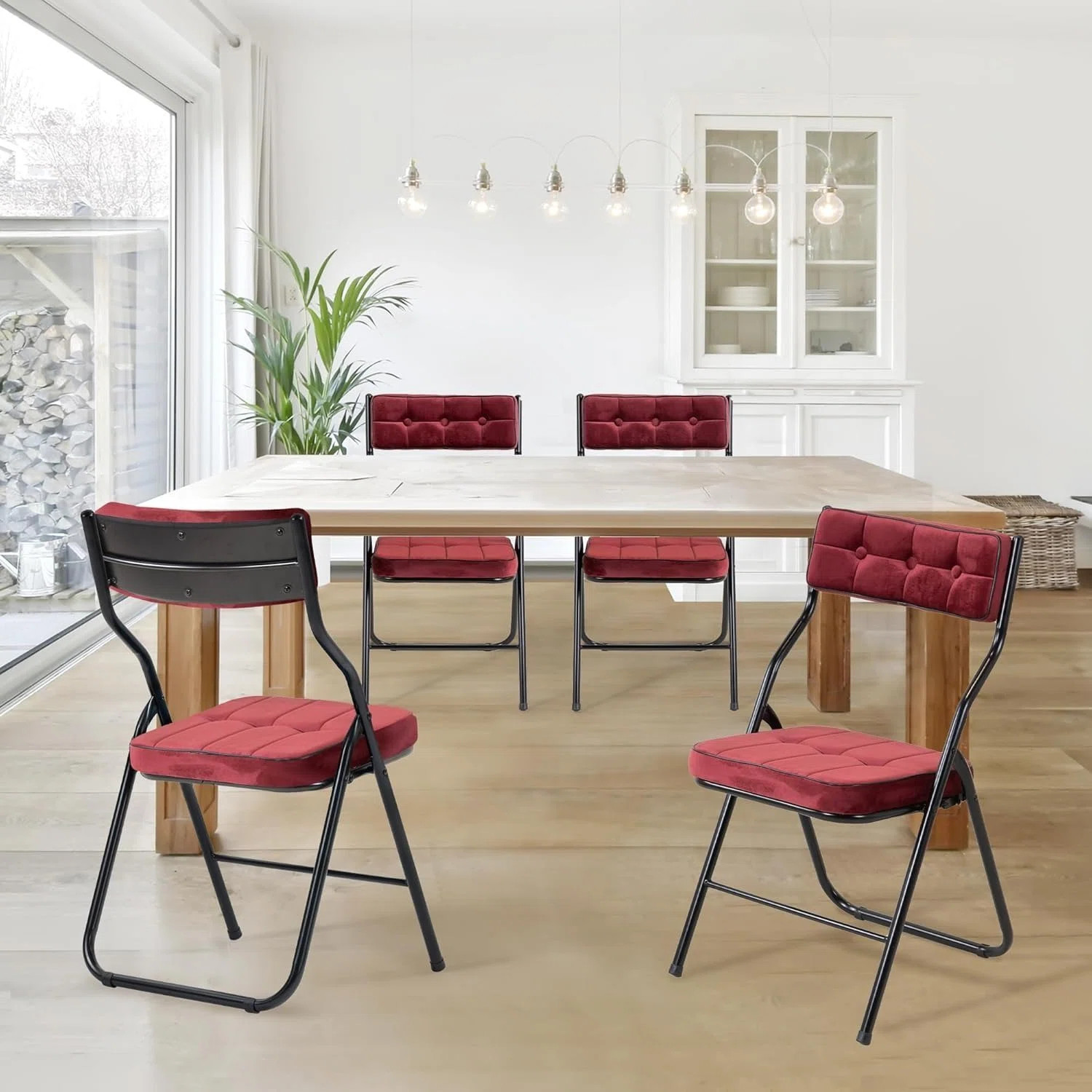 4-Pack Padded Folding Chairs – Portable Cushioned Dining Chairs for Guests | Wayfair North America