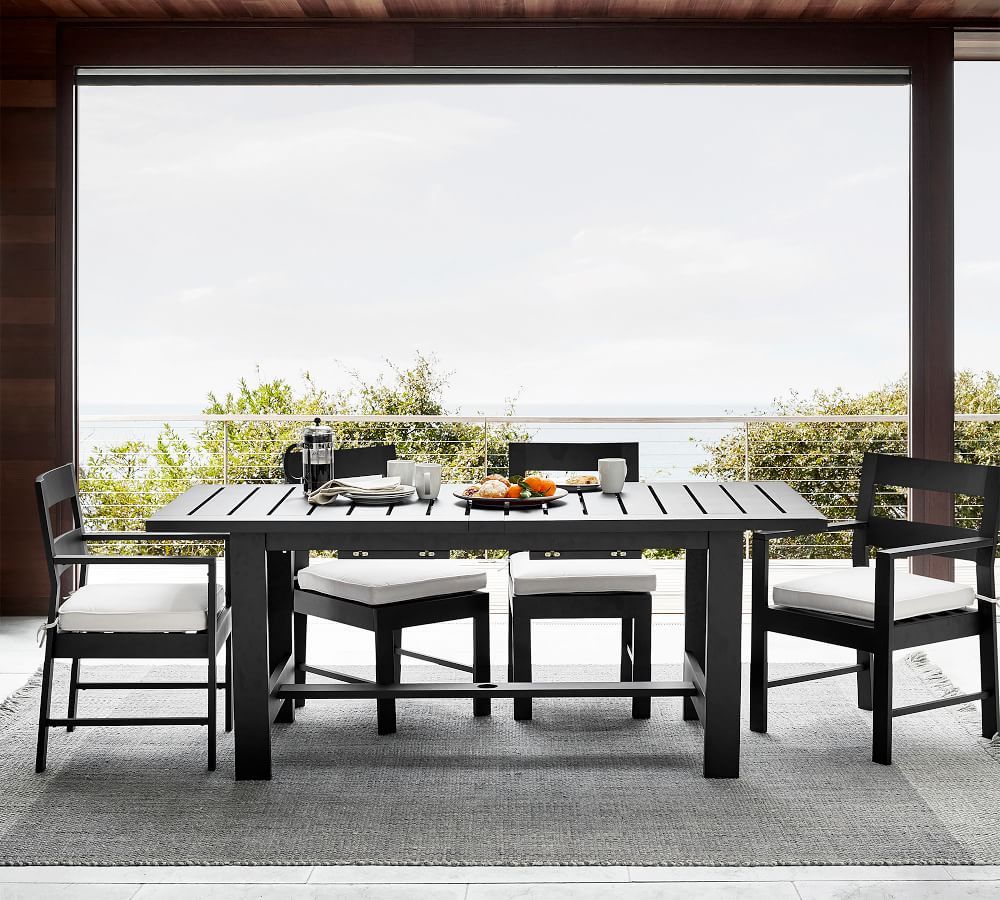 Perfect Pair: Malibu Metal Extending Black Dining Table + Chair | Pottery Barn (US)