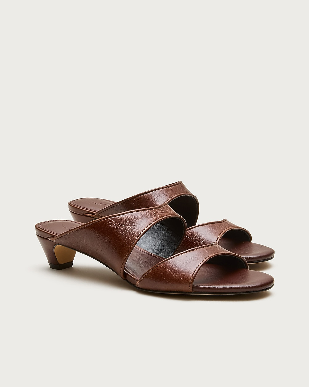 Double-strap kitten heels in Italian leather | J. Crew US