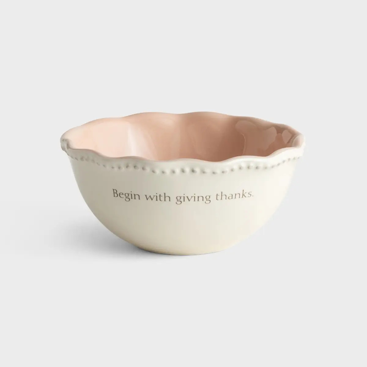 Mary & Martha - Grace & Gratitude White/Blush All-Purpose Bowl - Kitchen | DaySpring | DaySpring