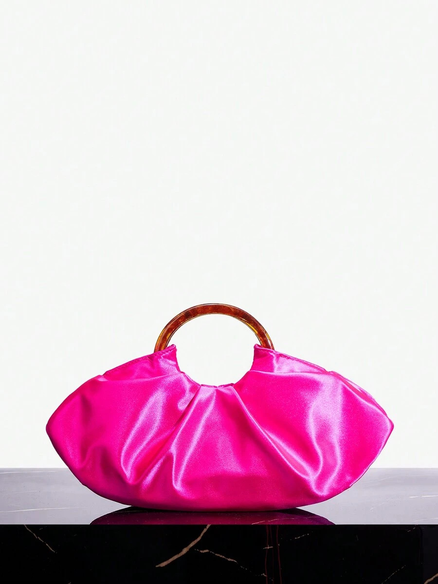 SHEIN SXY Women's Fashionable Elegant Simple All-Match Faux Leather Acrylic Clutch Wristlet Handb... | SHEIN