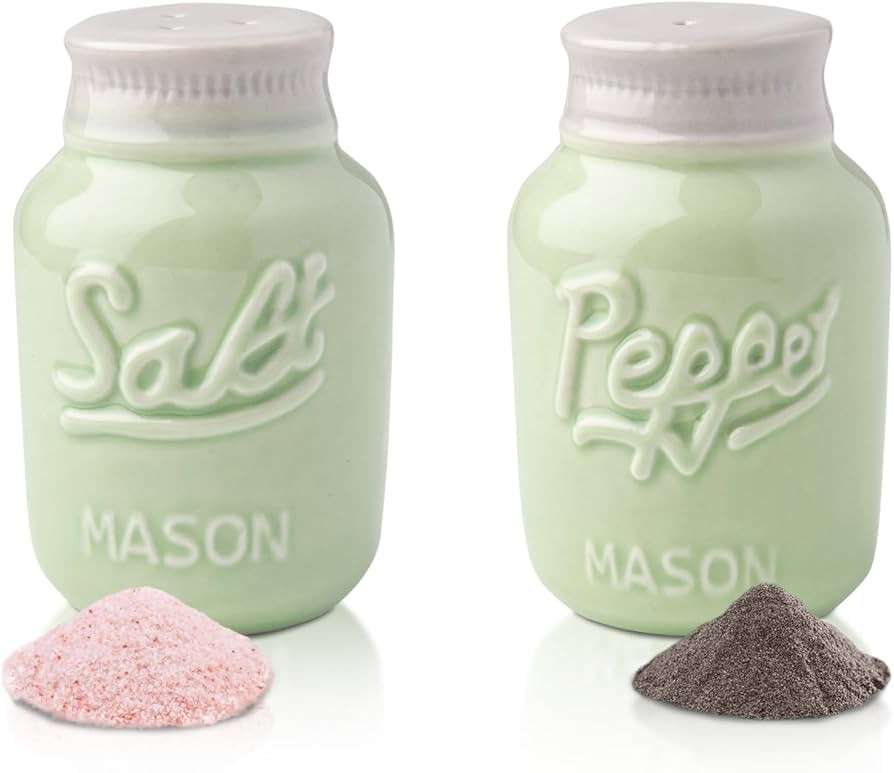 Comfify Vintage Mason Jar Salt & Pepper Shakers - Adorable Decorative Mason Jar Decor for Vintage... | Amazon (US)