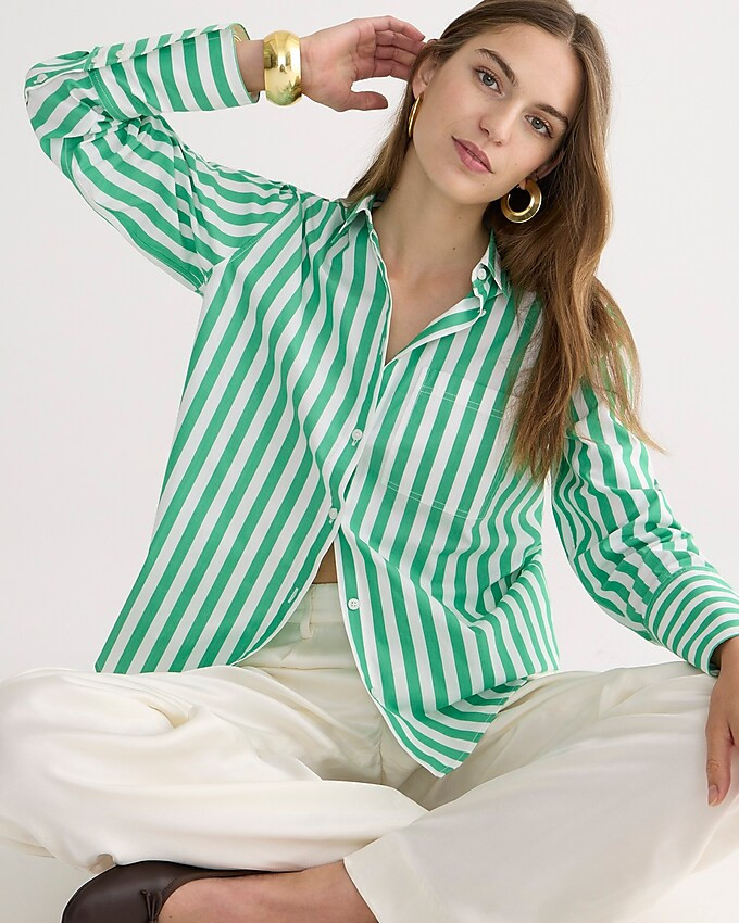Garçon cotton poplin shirt in Kelly striped print | J. Crew US