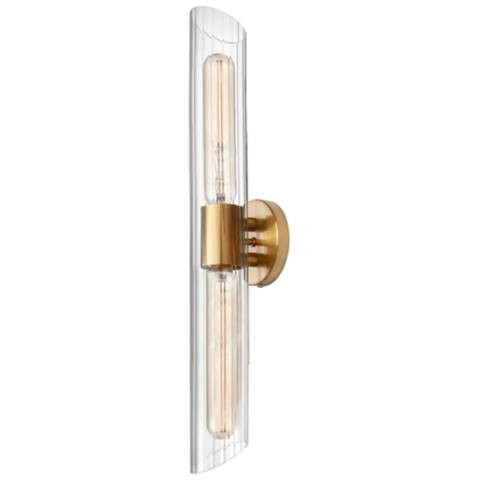 Samantha 25" Wide Aged Brass Bath Light | Lamps Plus