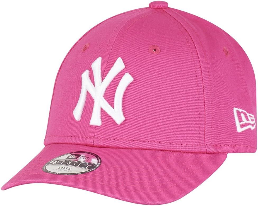 New Era Girls' Kids MLB Basic NY Yankees 9FORTY Adjustable HOT Pink Cap | Amazon (US)
