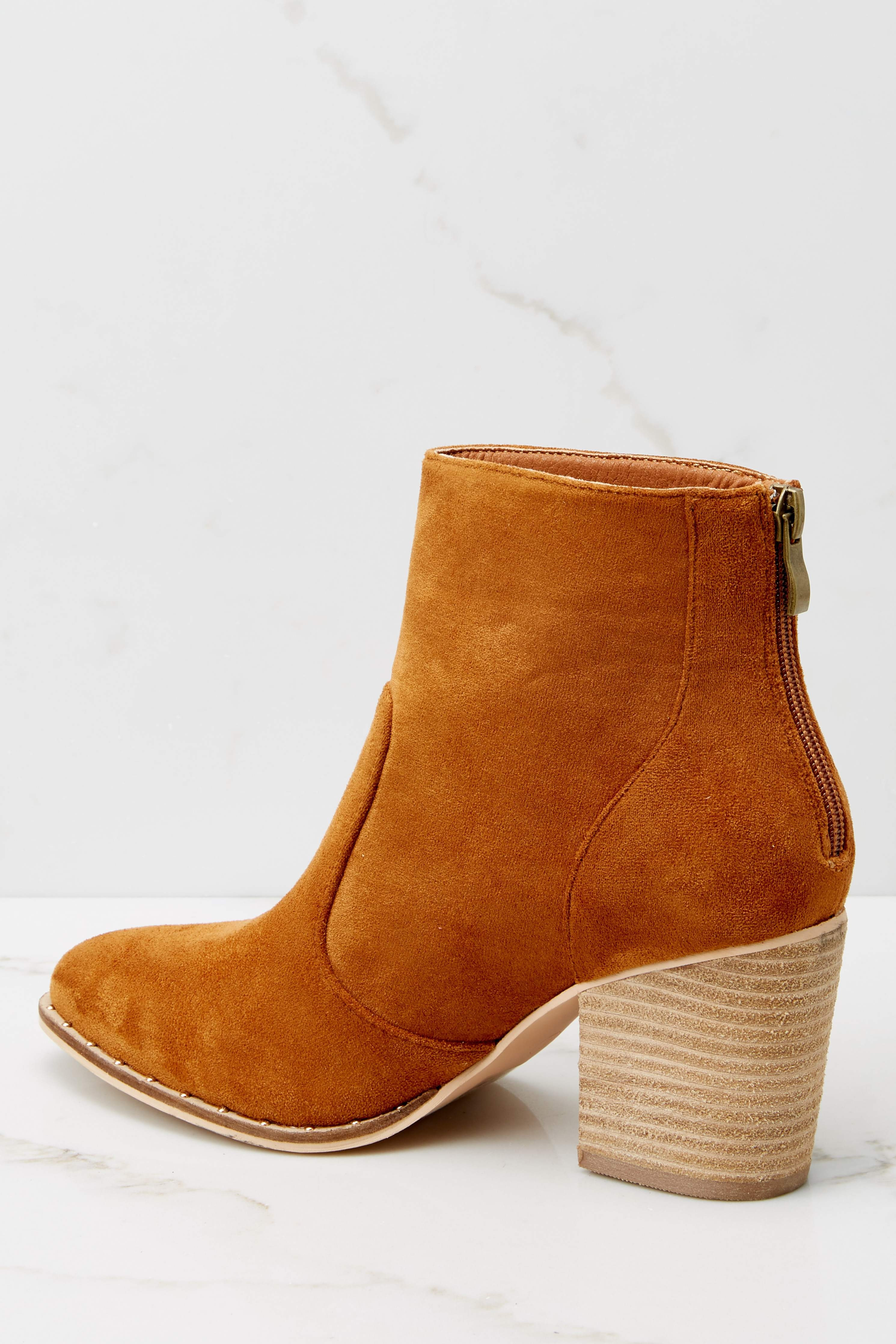First Steps Camel Ankle Booties | Red Dress 