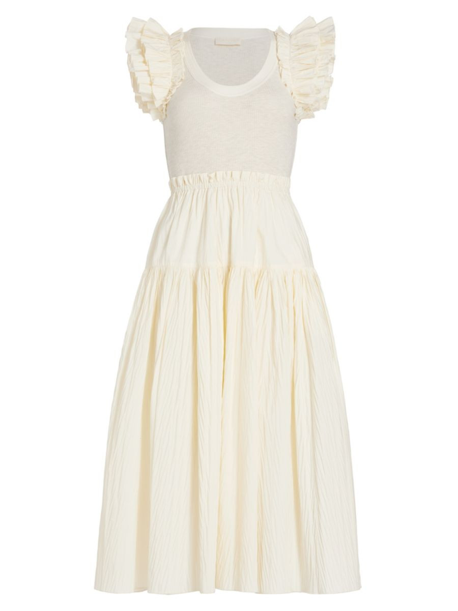 Virginia Ruffled Tiered Midi-Dress | Saks Fifth Avenue