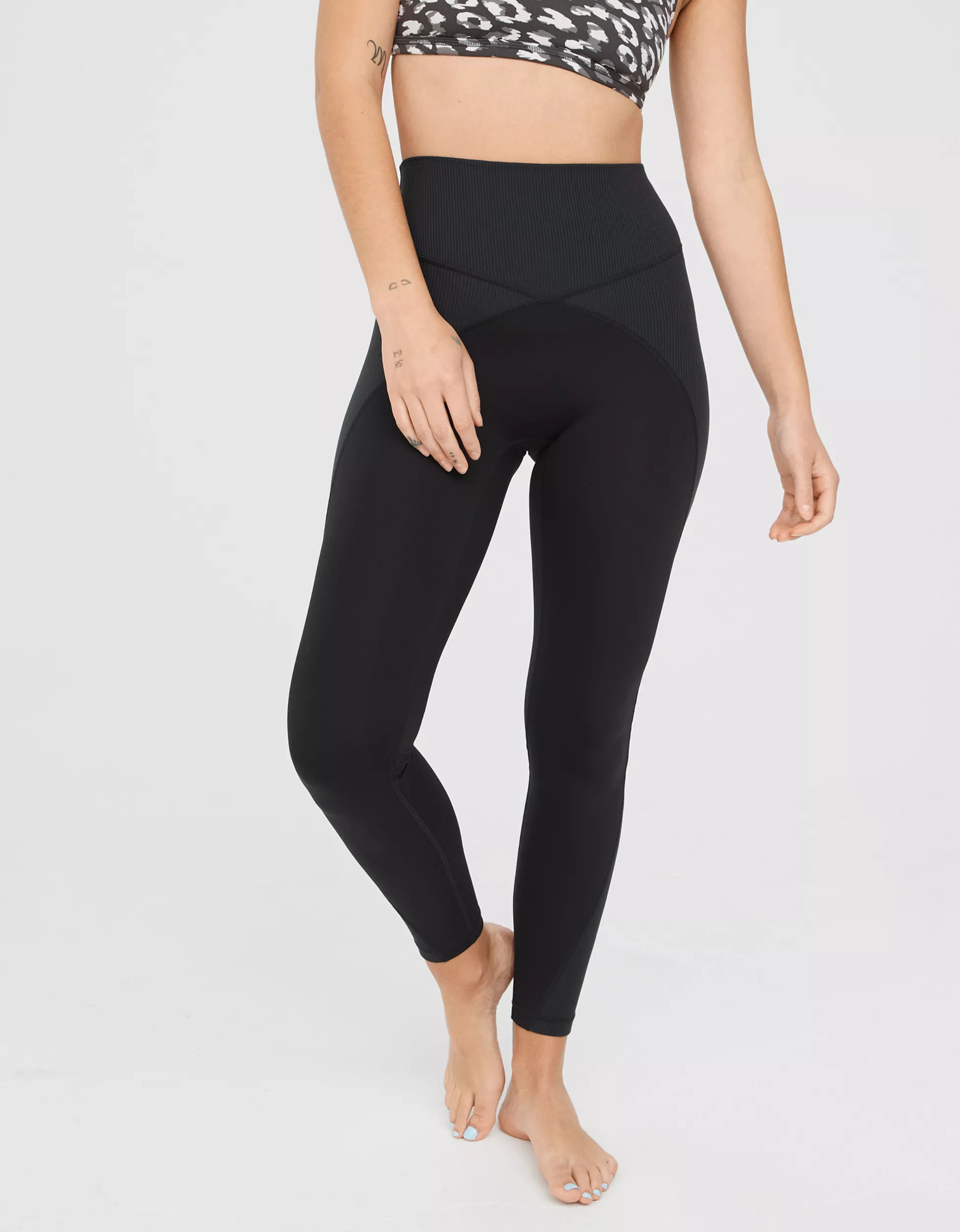 OFFLINE Goals High Waisted Ribbed Legging | Aerie