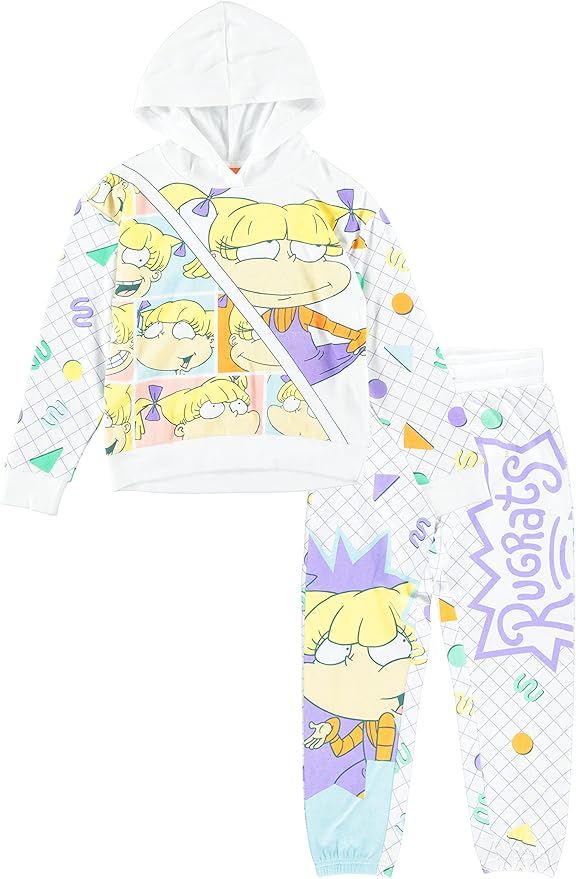 rugrats Girls' Nickelodeon Angelica Hoodie and Jogger Clothing Set - Sizes 4-16 | Amazon (US)