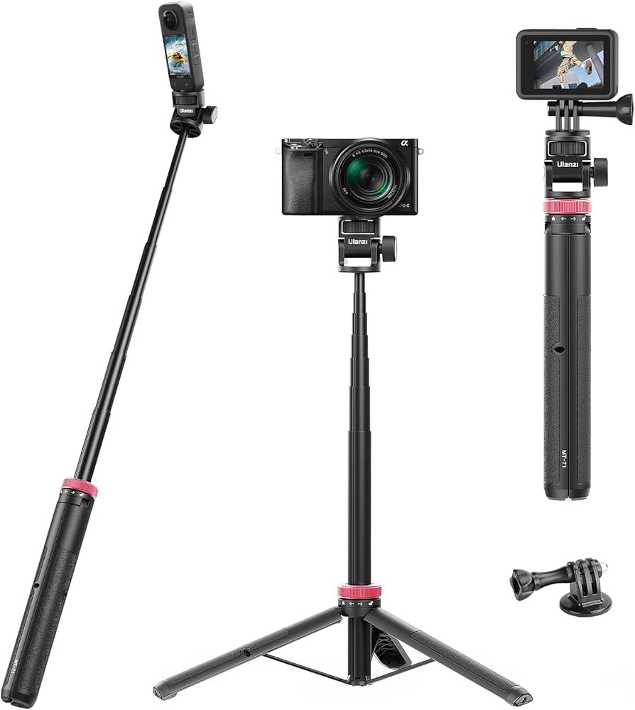 59in Selfie Tripod for Camera - ULANZI MT-71 Invisible Long Extendable Selfie Vlog Handle Portabl... | Amazon (US)
