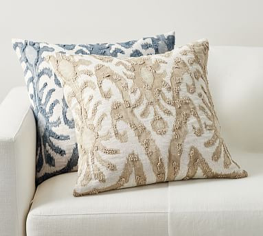 Delancey Embroidered Pillow Cover, 24" | Pottery Barn (US)