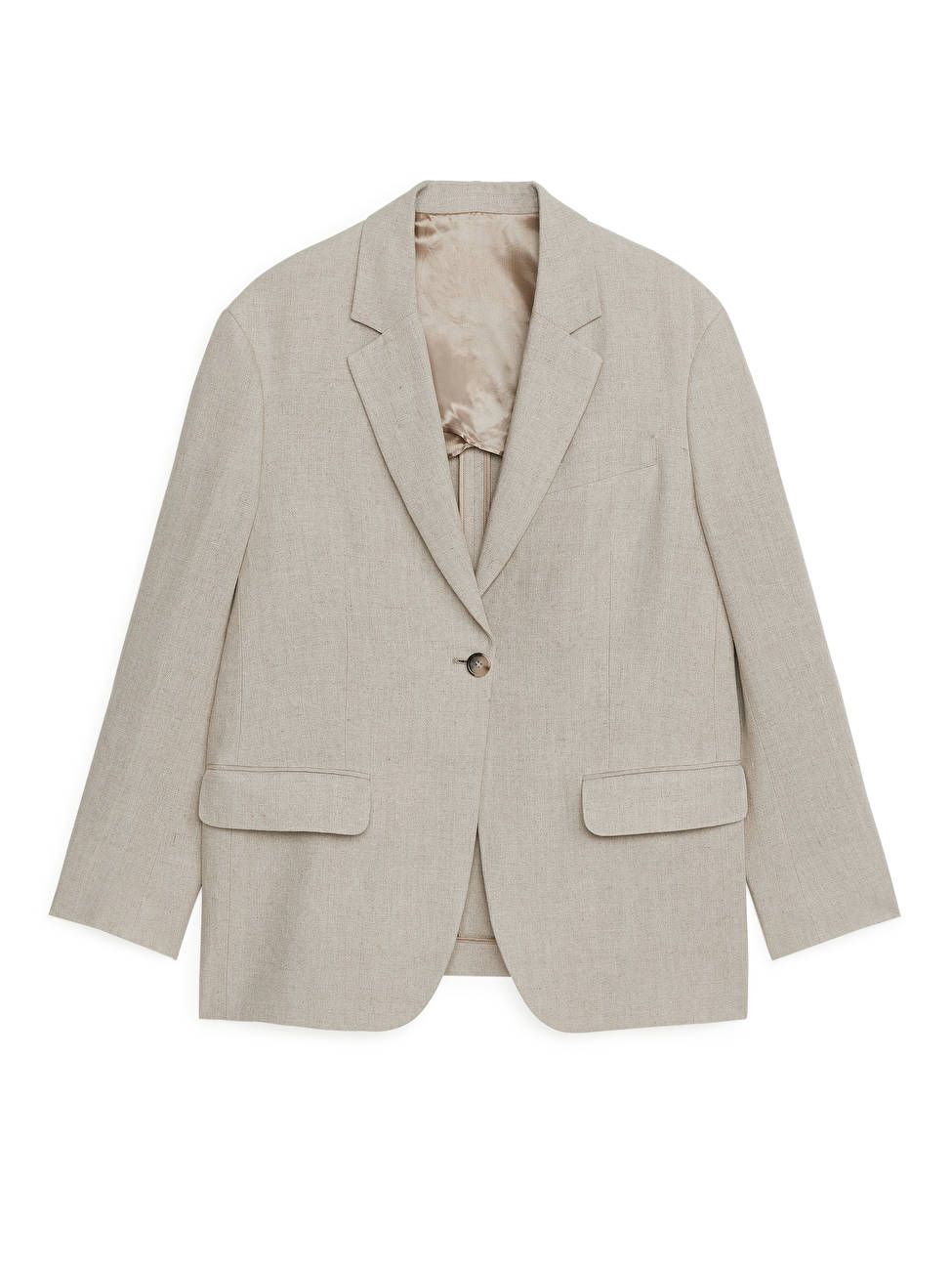 Oversized Heavy Linen Blazer - Beige - ARKET GB | ARKET (US&UK)