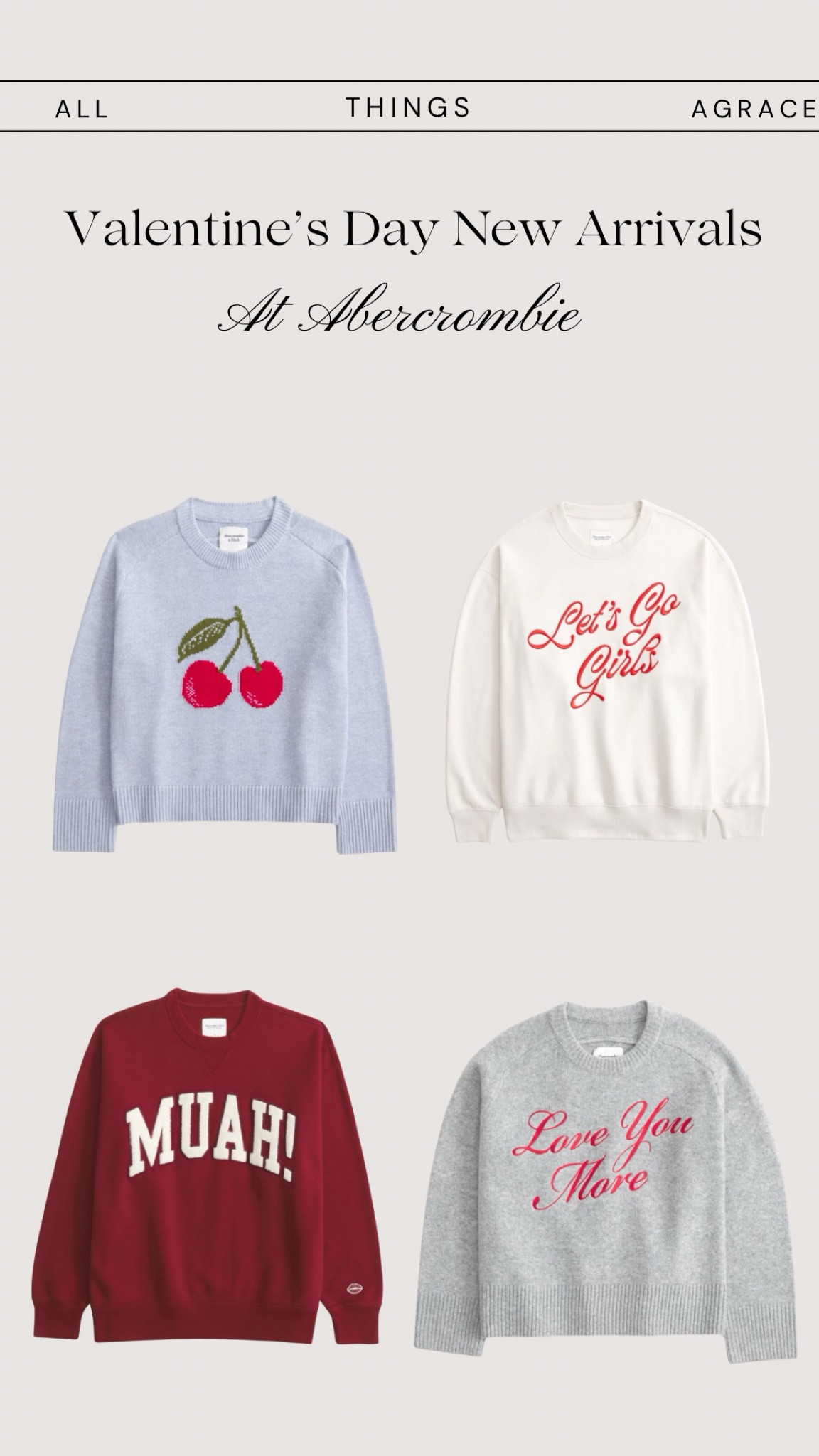 Valentine’s Day new arrivals at Abercrombie ❤️

#LTKWatchNow #LTKFindsUnder100 #LTKSeasonal