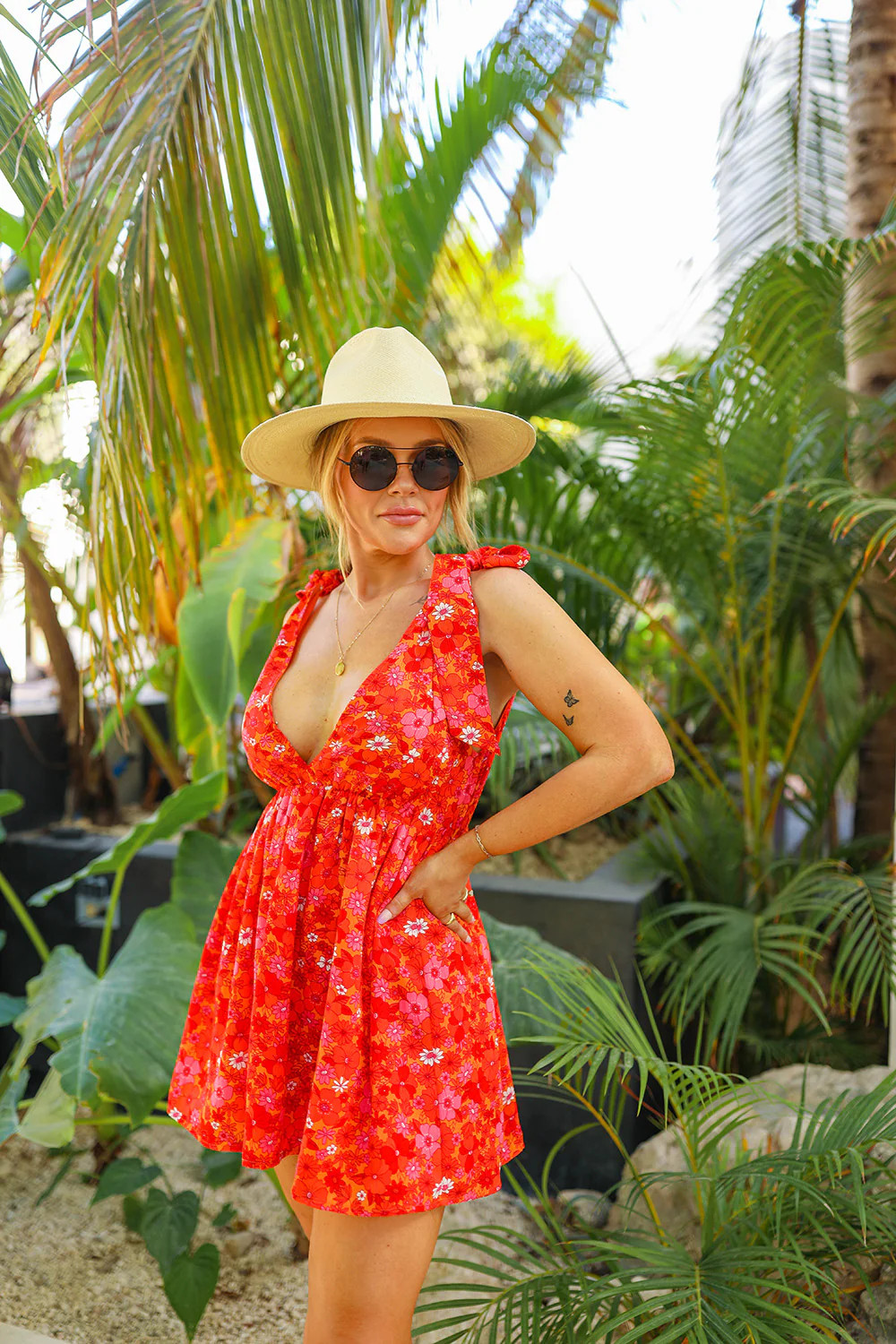 BuddyLove | Melanie Tie-Shoulder Mini Dress | Grenadine | BuddyLove